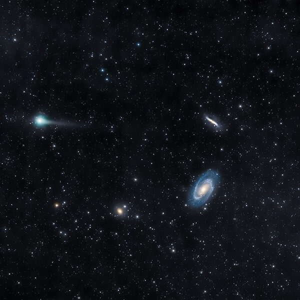 La comète Panstarr et les galaxies de la Grande Ourse