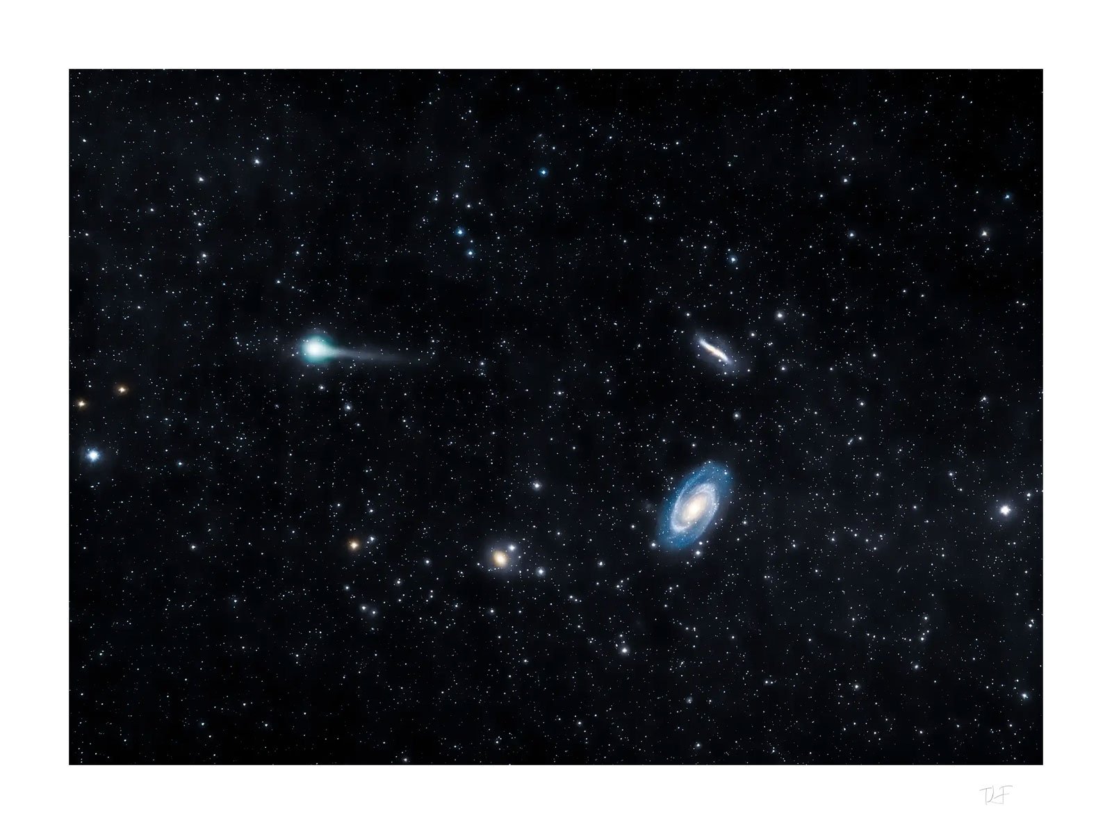 La comète Panstarr et les galaxies de la Grande Ourse